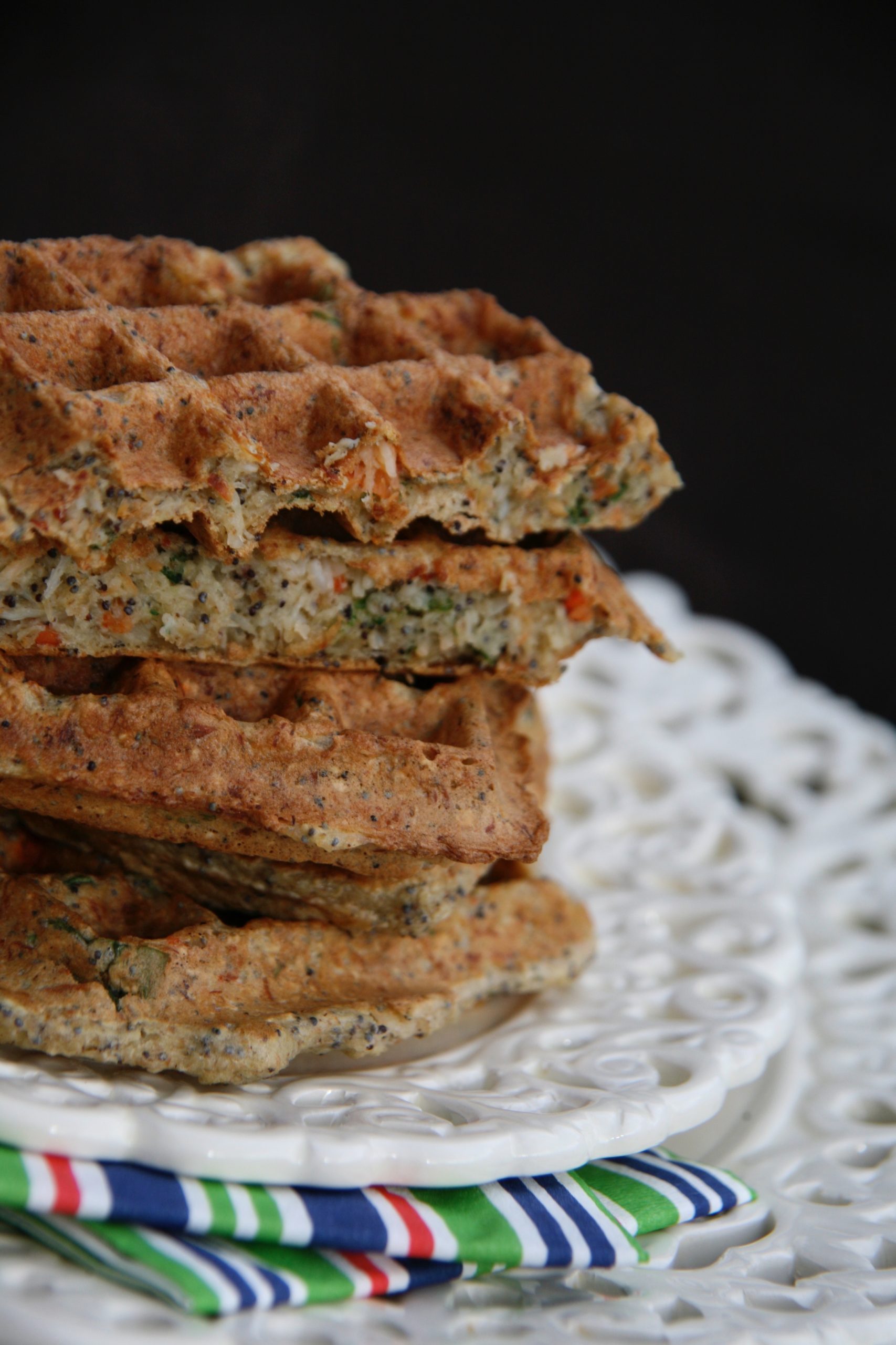 crab & wasabi wafles