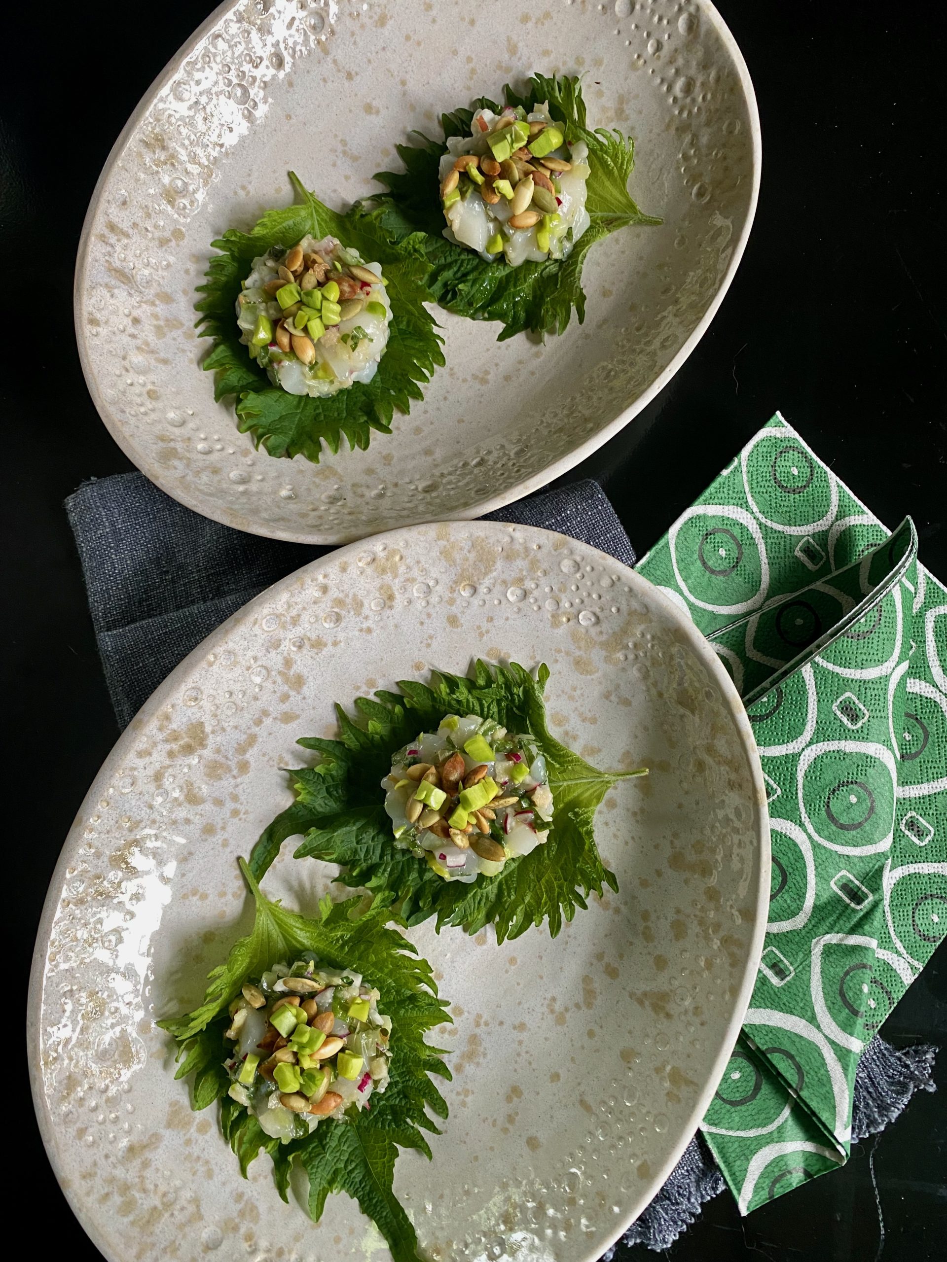 scallop tartar shiso
