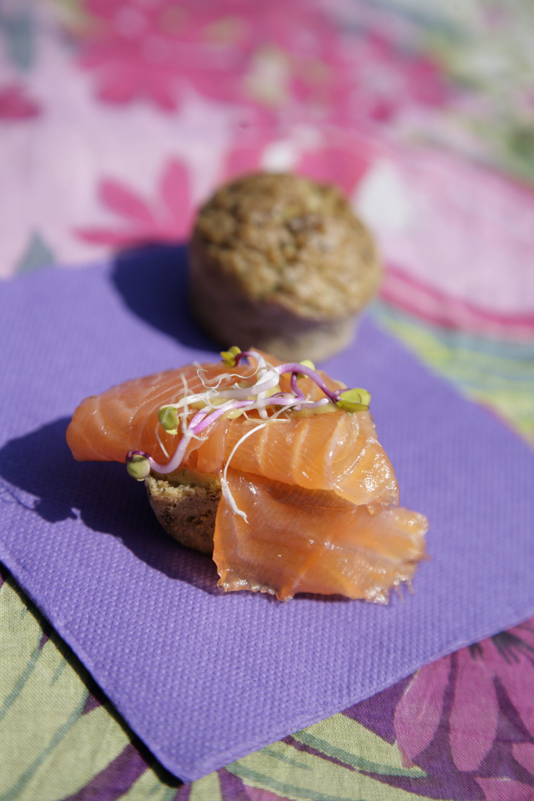 muffins and gravad lax